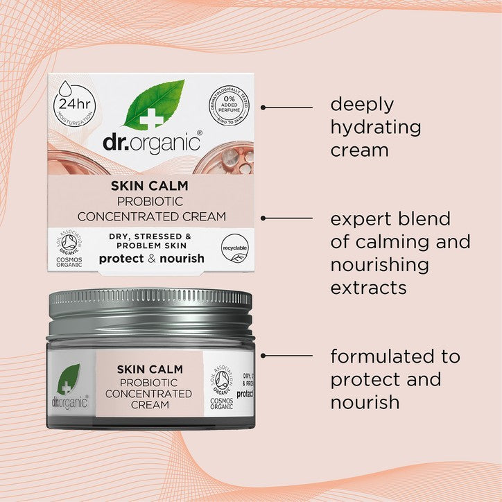 Dr Organic Skin Calm Probiotic Concentrated Cream 50ml Dry Sensitive Skin1
