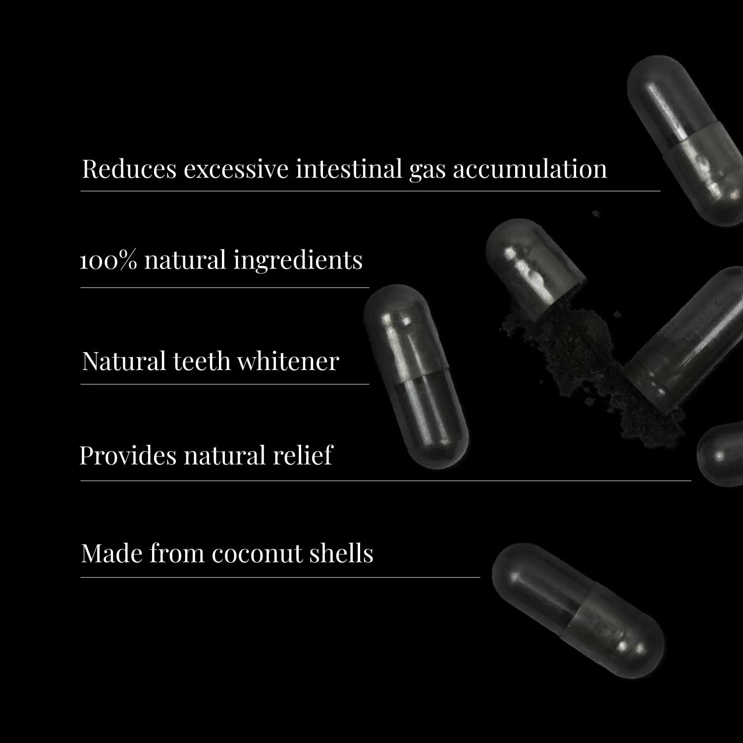 Kiki Health - Activated Charcoal Capsules - 50 Vegicaps
