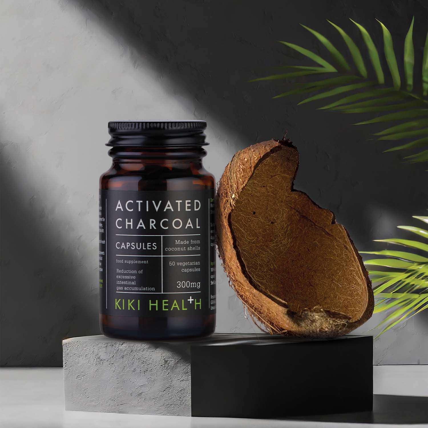 Kiki Health - Activated Charcoal Capsules - 50 Vegicaps