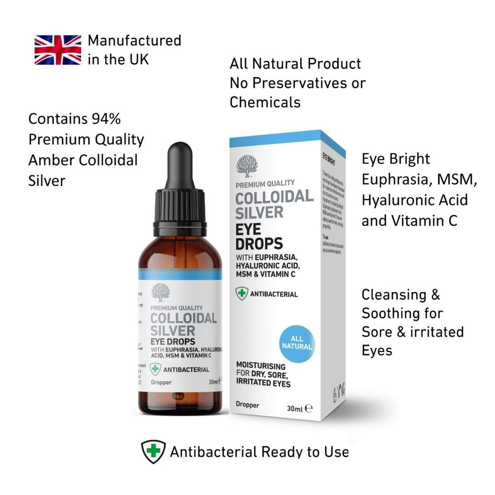 Nature's Greatest Colloidal Silver Eye Drops 30ml - Gentle, Soothing Relief