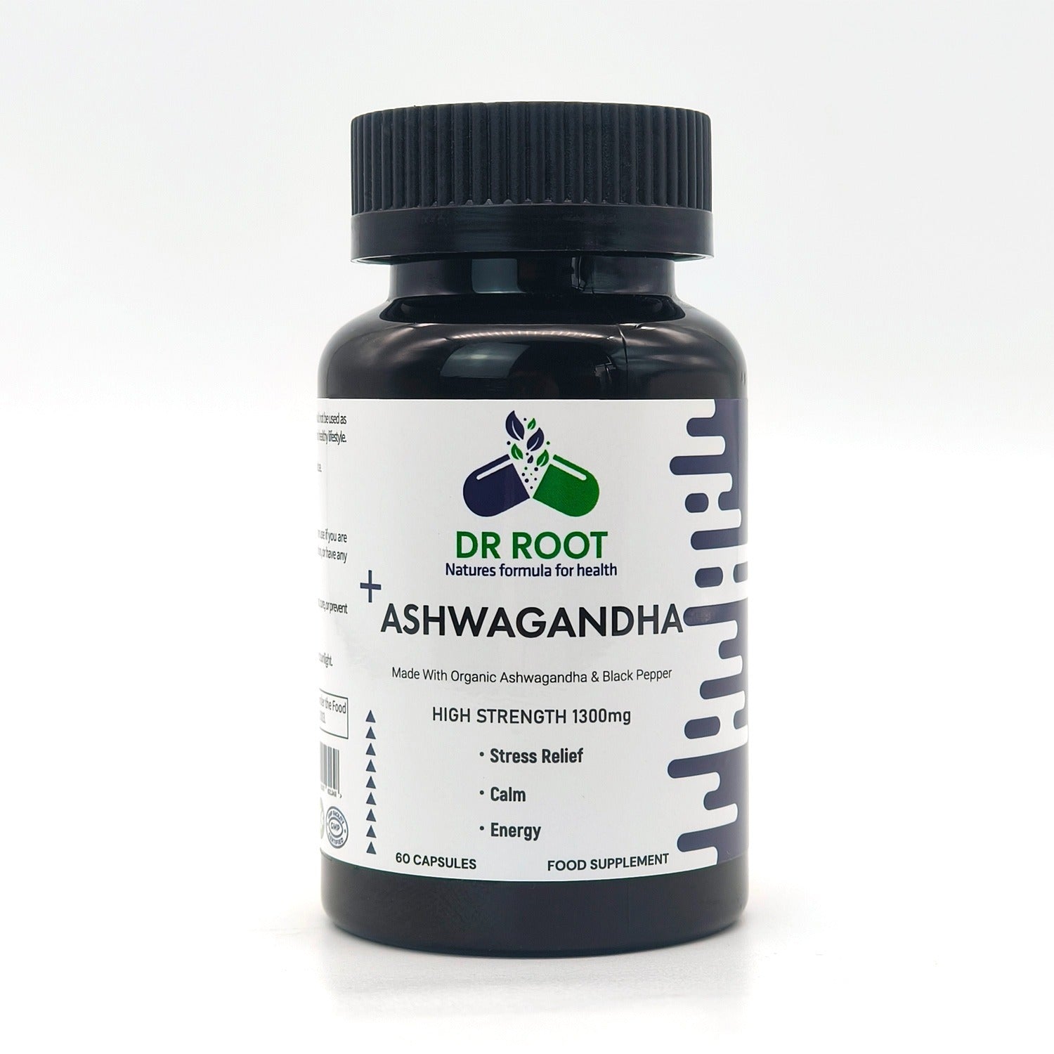 Dr Root Ashwagandha 60 Capsules Calm Energy Cognitive Stress Cortisol Support