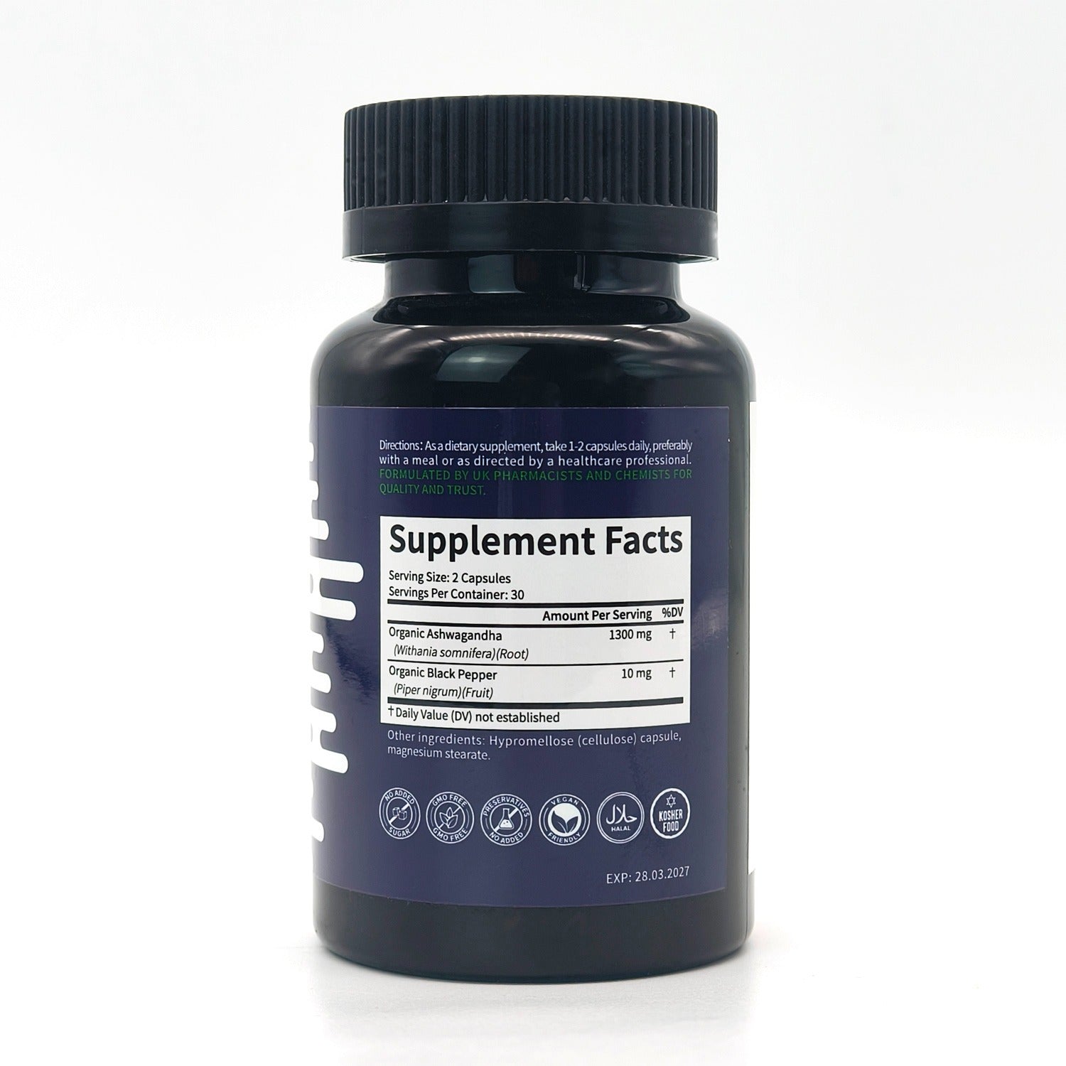 Dr Root Ashwagandha 60 Capsules Calm Energy Cognitive Stress Cortisol Support