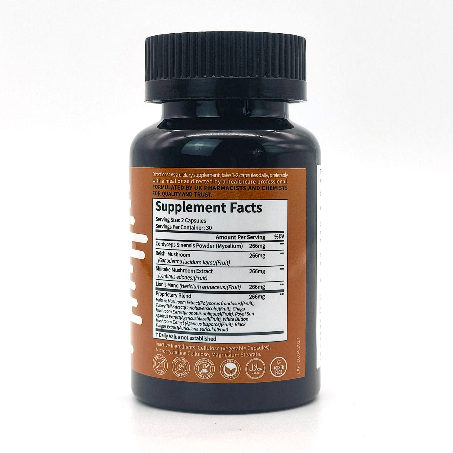 Dr Root Mushroom Complex 10-in-1 60 Capsules UK Pharmacist Immune Brain Support