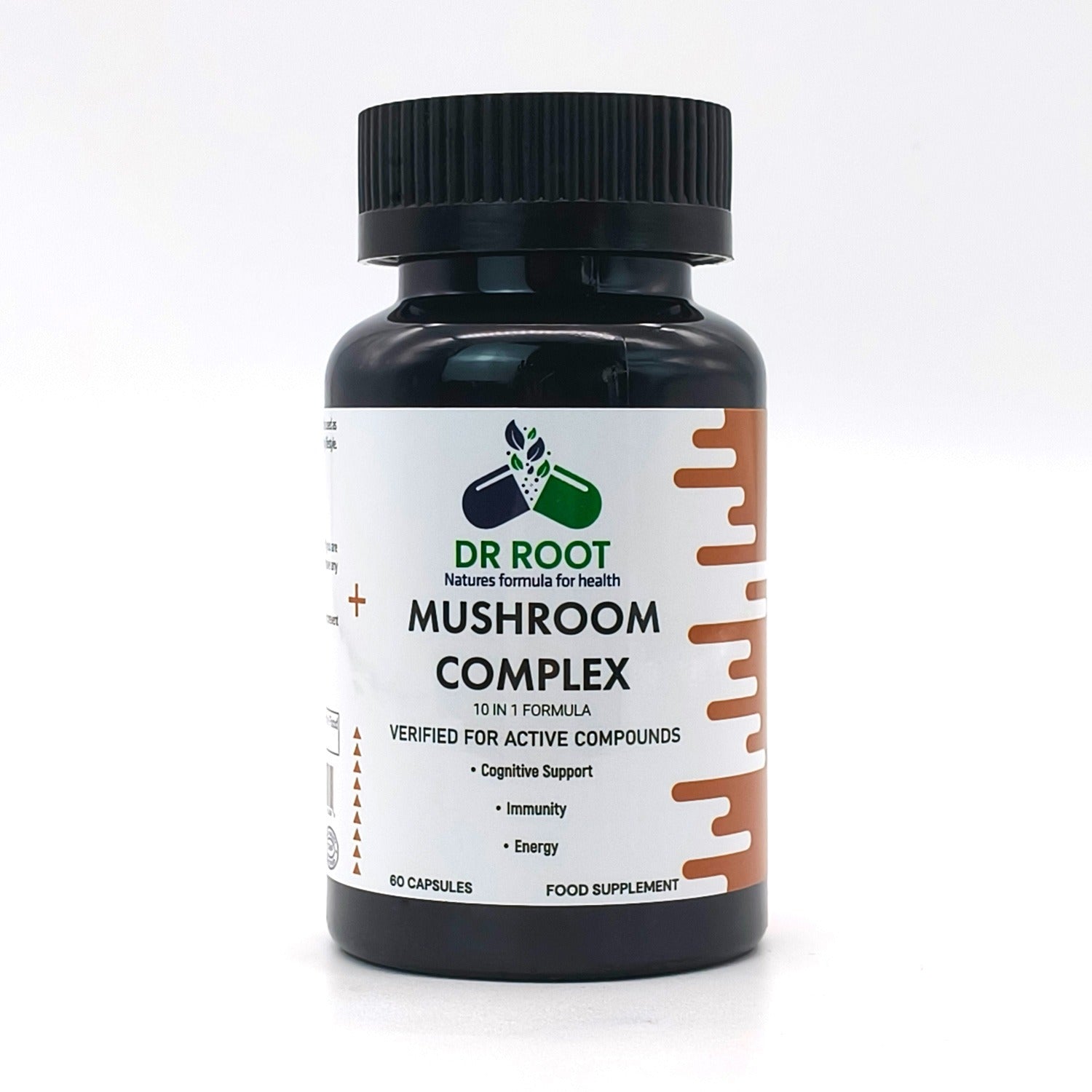 Dr Root Mushroom Complex 10-in-1 60 Capsules UK Pharmacist Immune Brain Support