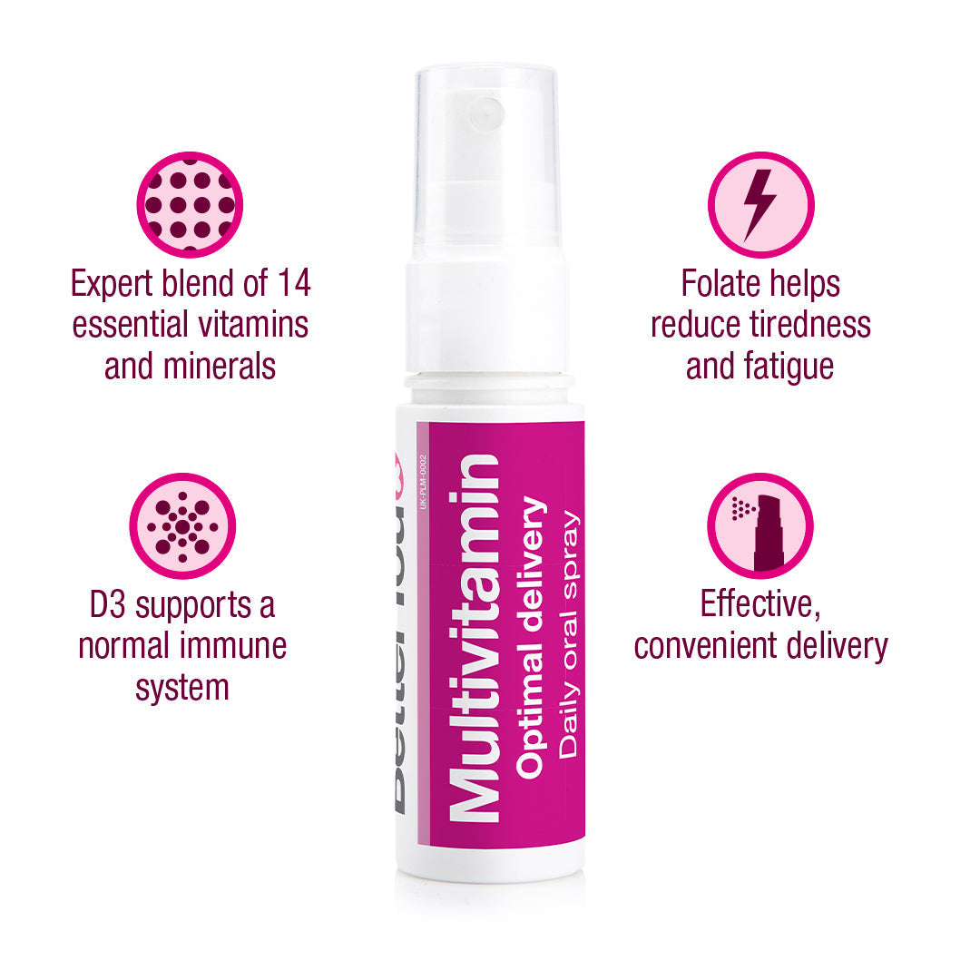 BetterYou MultiVit Daily Oral Spray Multi-Vitamin Natural, Blackcurrent And Plum