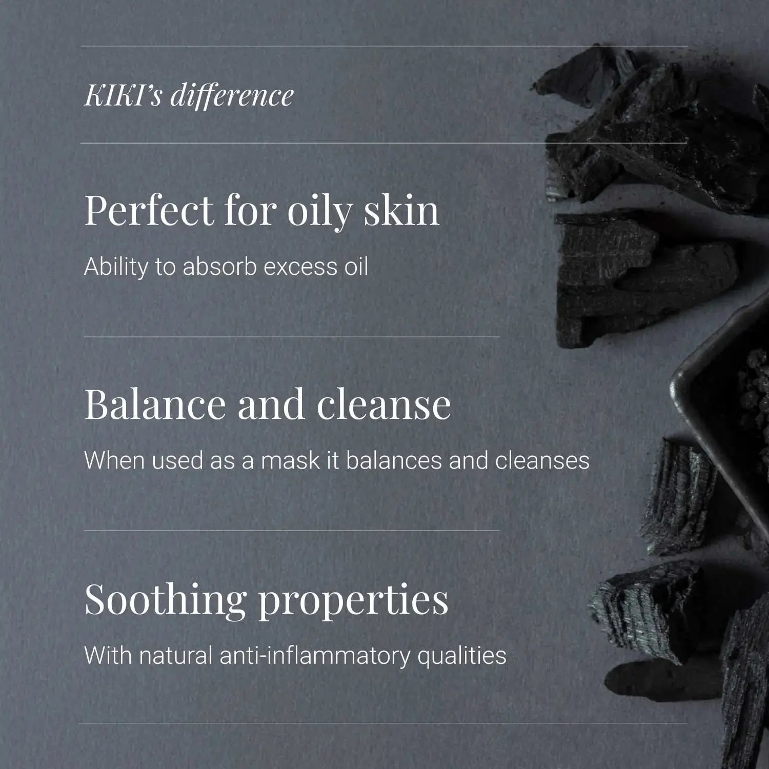 KIKI Health Zeolite Activated Charcoal Powder 60g Detox Skin Teeth Mask