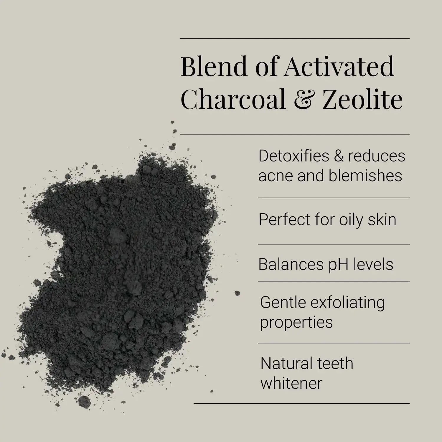 KIKI Health Zeolite Activated Charcoal Powder 60g Detox Skin Teeth Mask