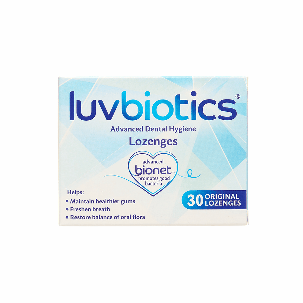 Luvbiotics Dental Probiotic Lozenges 30 Tablets Oral Microbiome Gum Health
