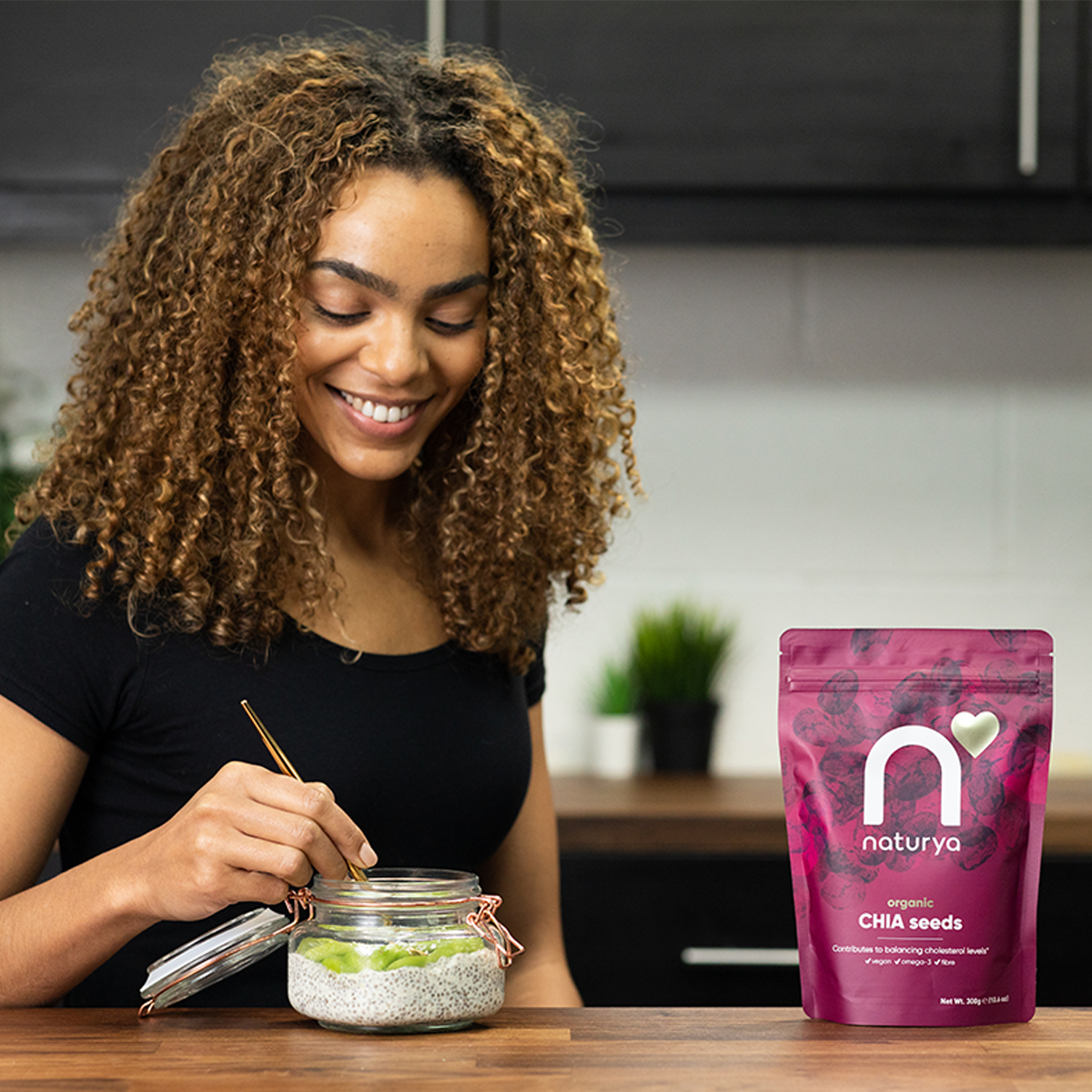 Naturya Organic Chia Seeds 300g  High Fibre Omega-3, Gluten-Free IBS Superfood