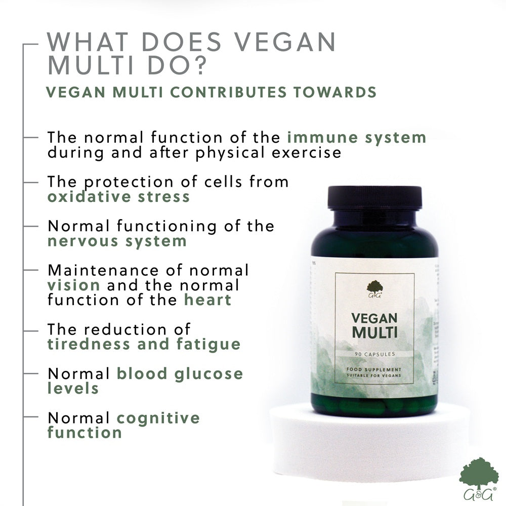 G&G Vegan Multivitamin 90 Capsules  Complete Daily Support for Plant-Based Diet