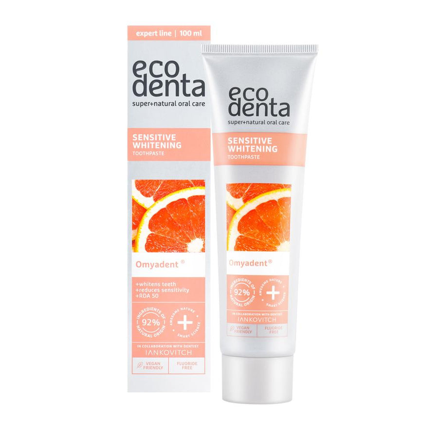 Ecodenta Sensitive Whitening Toothpaste Fluoride Free Vegan 100ml
