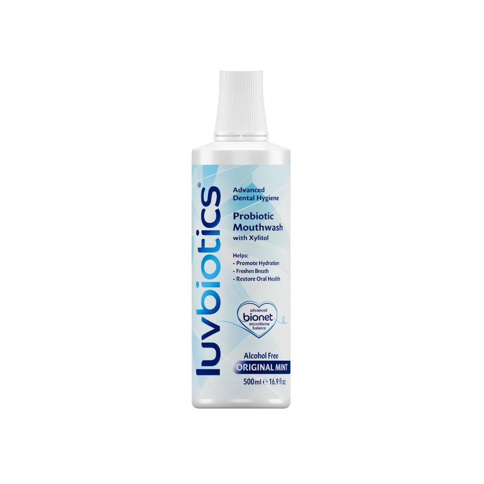 Luvbiotics Probiotic Mouthwash with Xylitol Original Mint 500ml Alcohol Fluoride Free