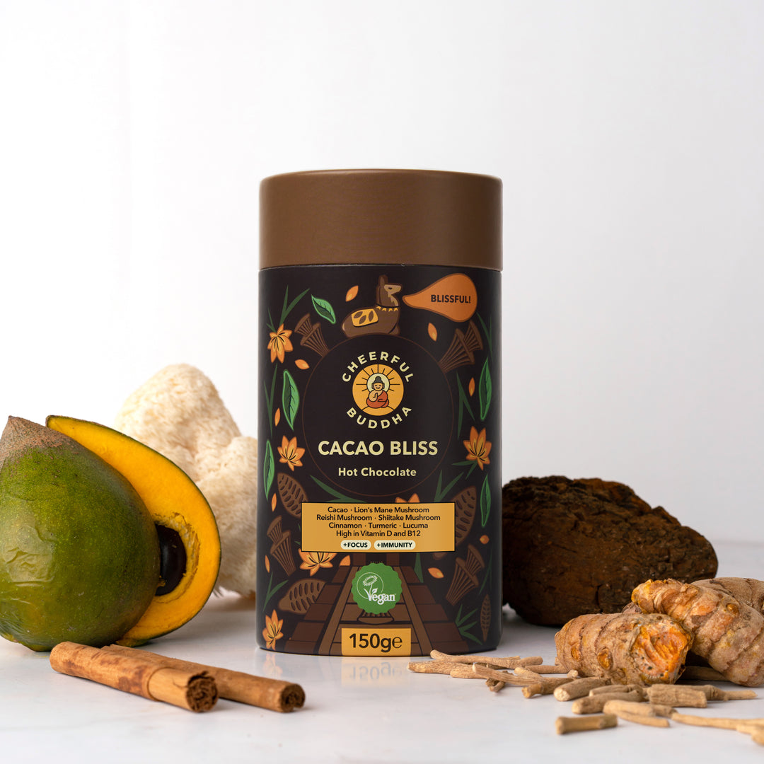 Cheerful Buddha Cacao Bliss Lion's Mane Reishi Hot Chocolate 150g