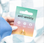 Anti-Anxiety Stress Relief Fidget Ring – Adjustable Spinner Beads for Calm, Focus & Meditation (Gold)