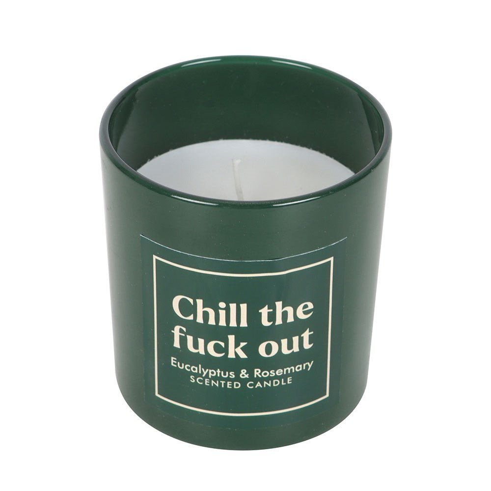 Eucalyptus Rosemary Candle Chill The F Out Funny Gift Relax Aromatherapy