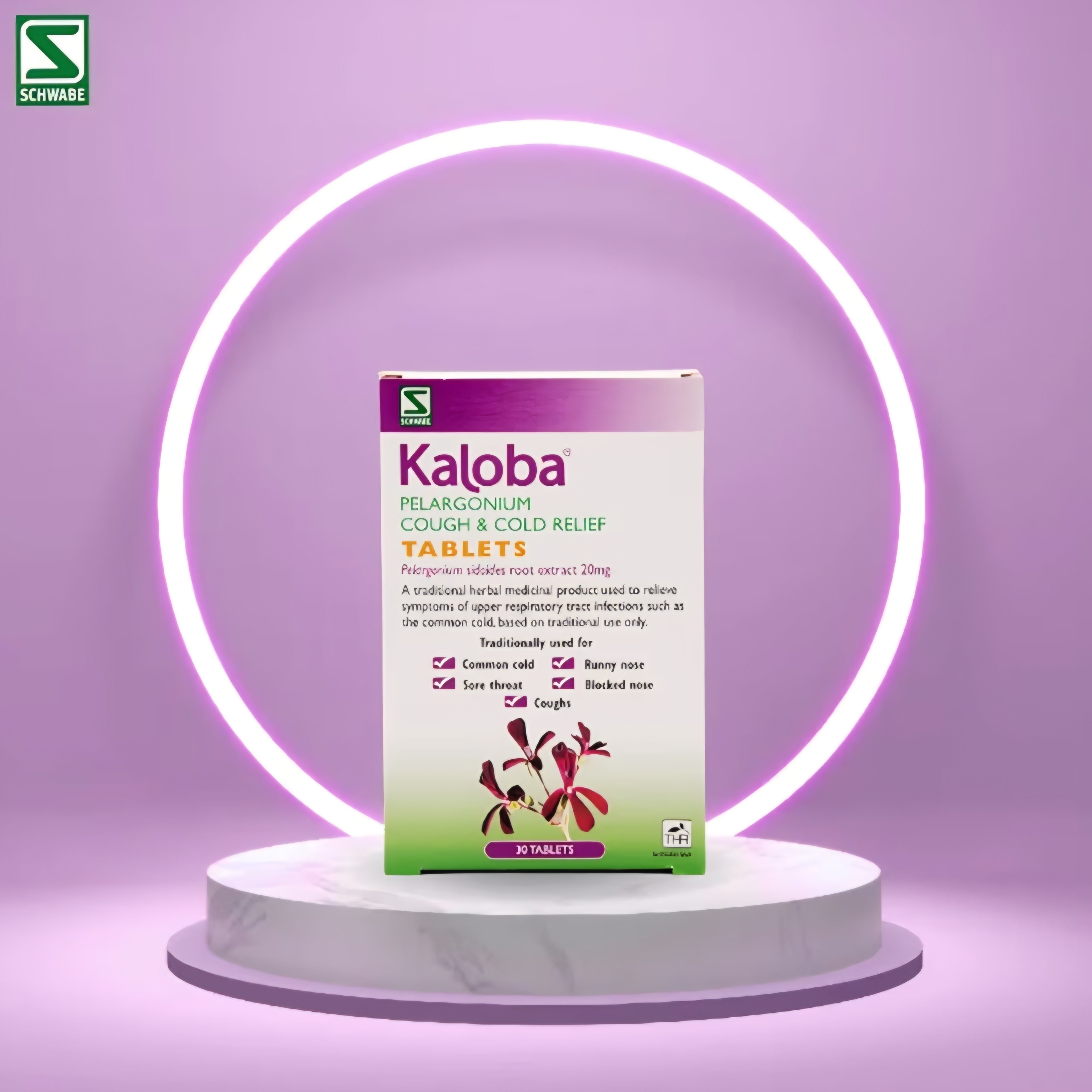 Kaloba Pelargonium Cough & Cold Relief 20mg 30 Tablets – THR Herbal Remedy