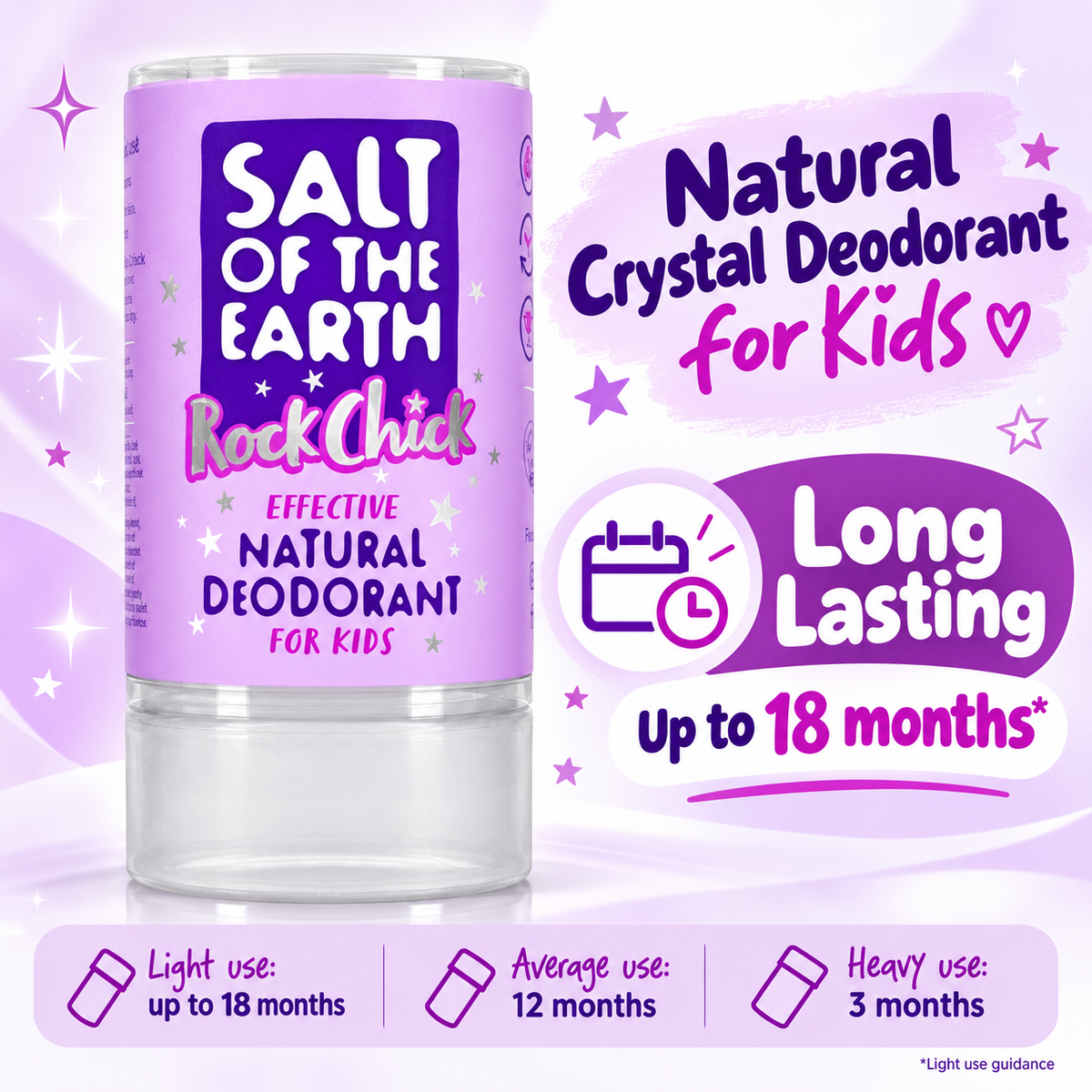 Salt of the Earth Rock Chick Kids Natural Crystal Deodorant 90g