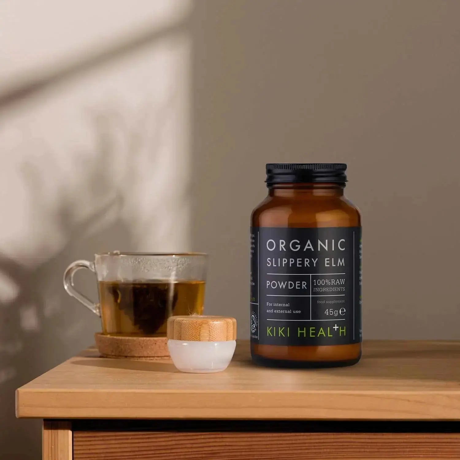 KIKI Health Slippery Elm 60 Capsules Organic Digestive Gut IBS Support