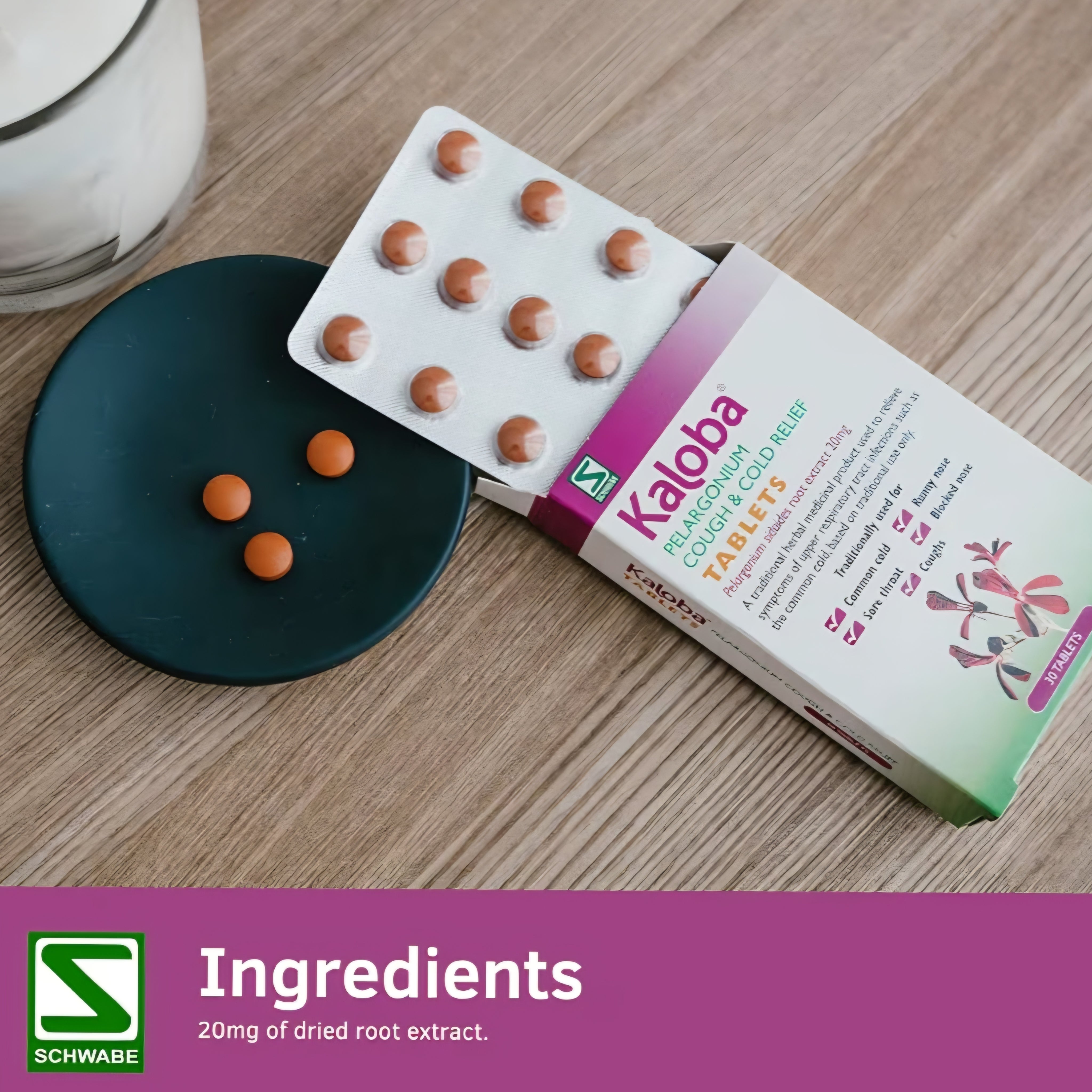 Kaloba Pelargonium Cough & Cold Relief 20mg 30 Tablets – THR Herbal Remedy