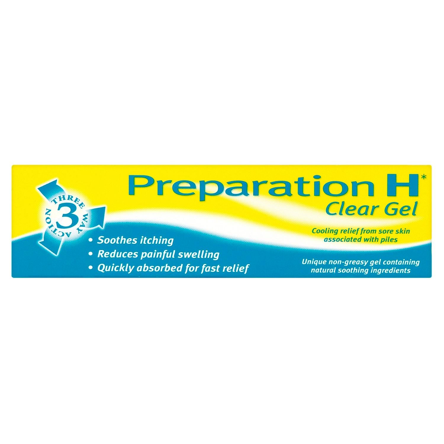 Preparation H Clear Gel 50g  Cooling Relief for Itching & Soreness from Piles