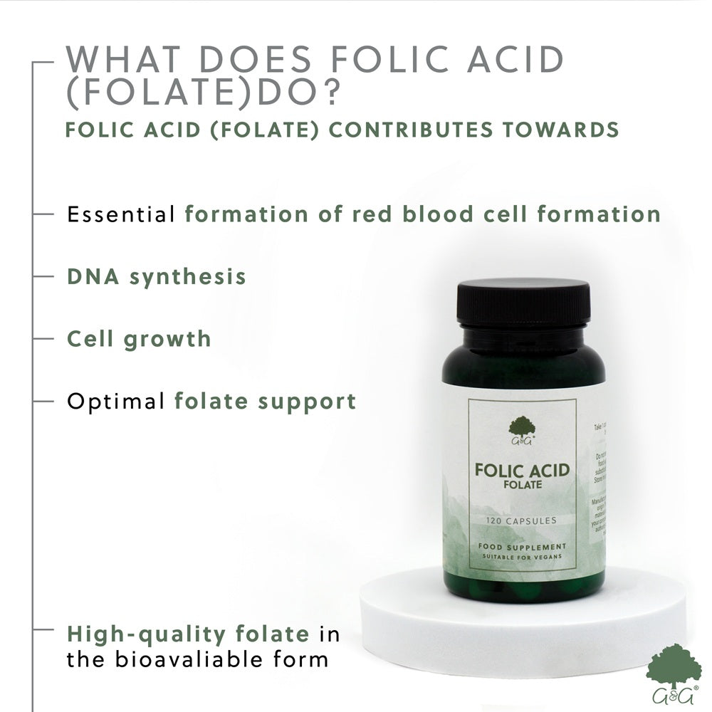 G&G Folic Acid (L-5-MTHF) - 120 Vegan Capsules