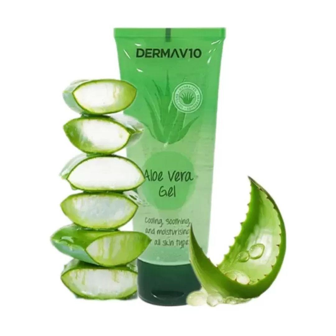 Derma V10 Aloe Vera Gel 75ml Cooling Soothing Moisturising Skin Care