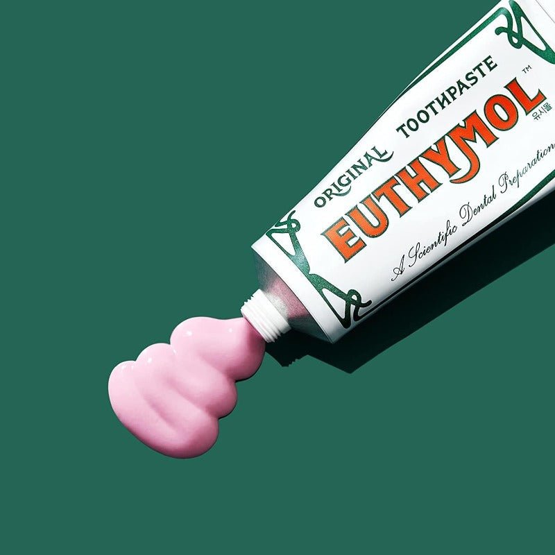 2 Packs x Euthymol Original Toothpaste 75ml Fluoride Free Vintage Mint Fresh Breath