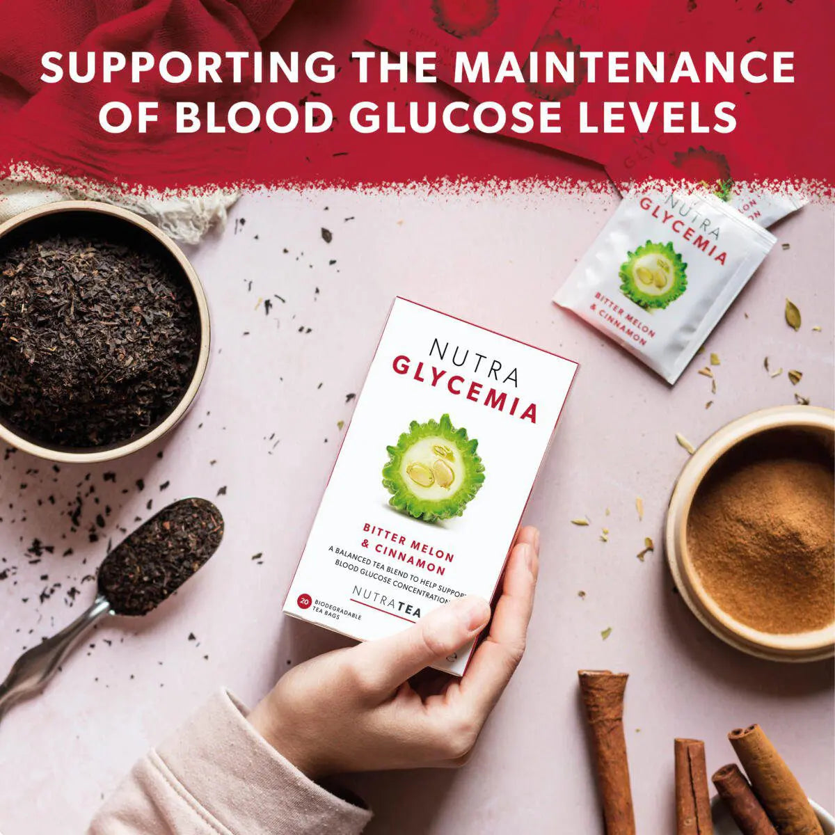 NutraTea NutraGlycemia Blood Sugar Support Tea Bags 20's