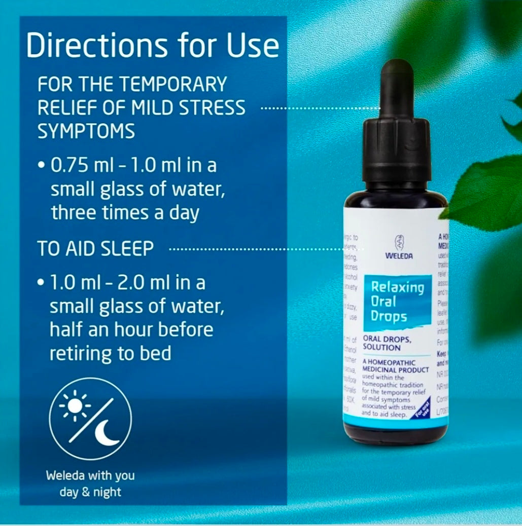 Weleda Relaxing Oral Drops Stress Mental Health Relief Sleep Aid Support 50ml