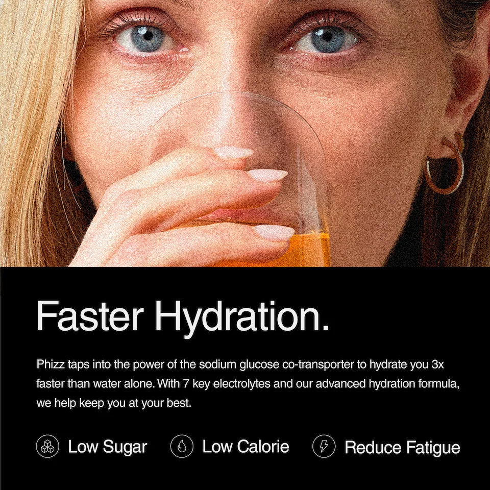 Phizz Energy Electrolyte 75mg Caffeine Orange 20 Effervescent Tablets