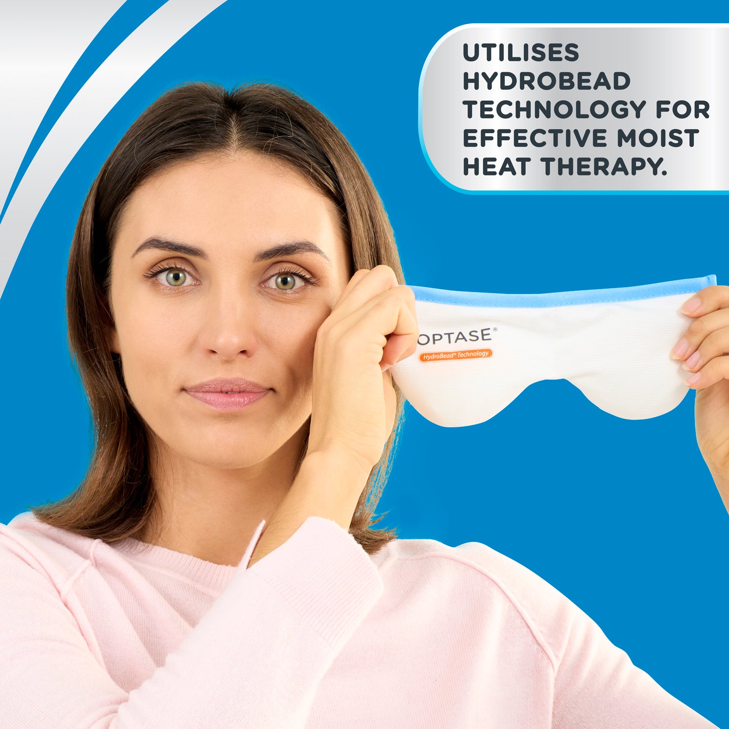 OPTASE Moist Heat Mask Reusable Eye Mask Dry Eye Blepharitis Stye MGD Warm Compress