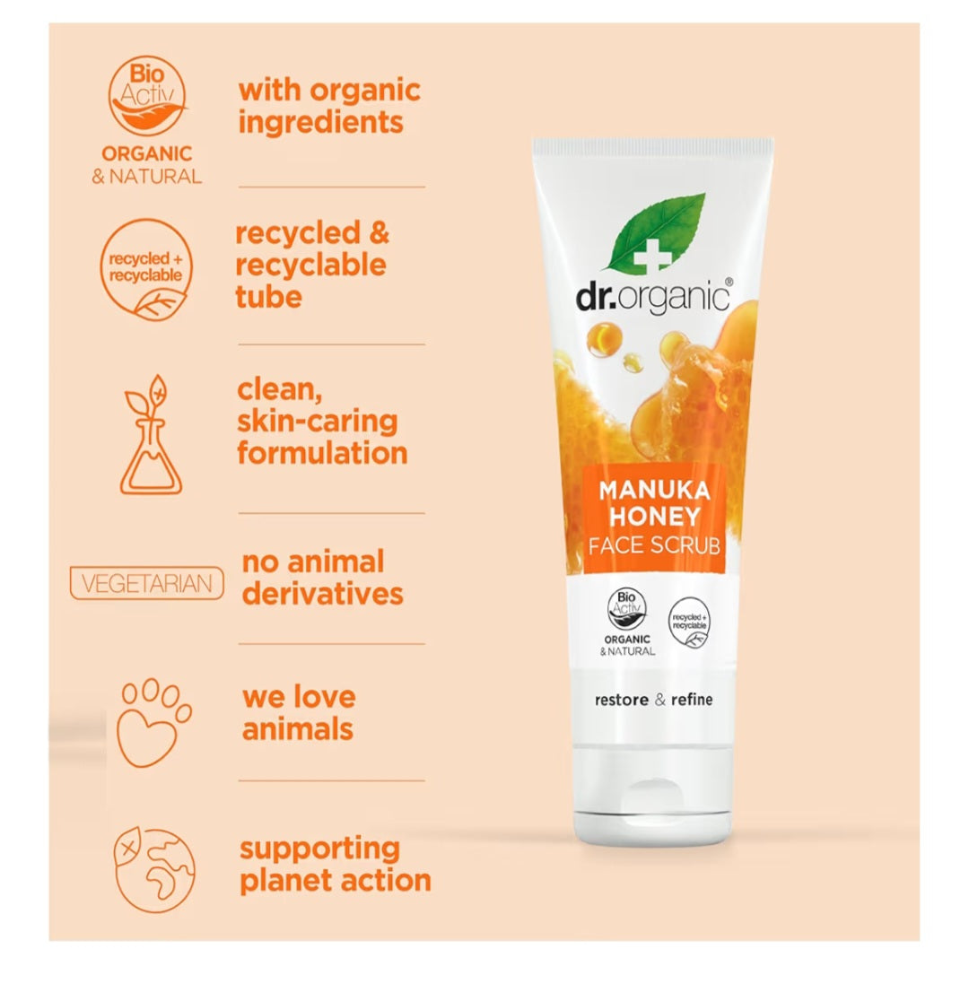 Dr.Organic Manuka Honey Face Scrub 125ml