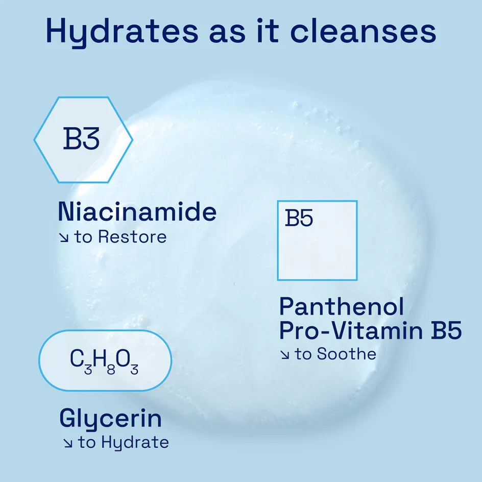 Cetaphil Gentle Skin Cleanser 473ml Sensitive Face Wash Niacinamide Pump Clean