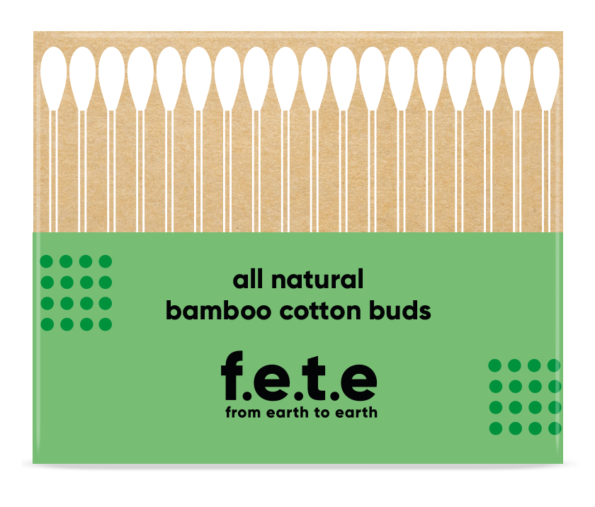 f.e.t.e Bamboo Cotton Buds 100 Eco Friendly Plastic Free Swabs