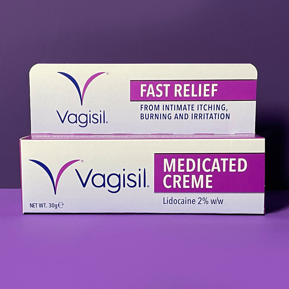 Vagisil Medicated Creme 30g Lidocaine 2% Fast Relief Intimate Itching & Burning
