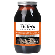 Potter's Malt Extract Cod Liver Oil 650g Vitamin D Immune Bone Support