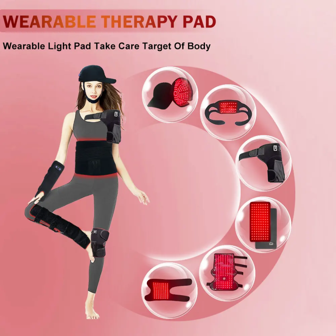 Red Light Therapy Neck Wrap 660nm 850nm Infrared LED Pain Relief Device
