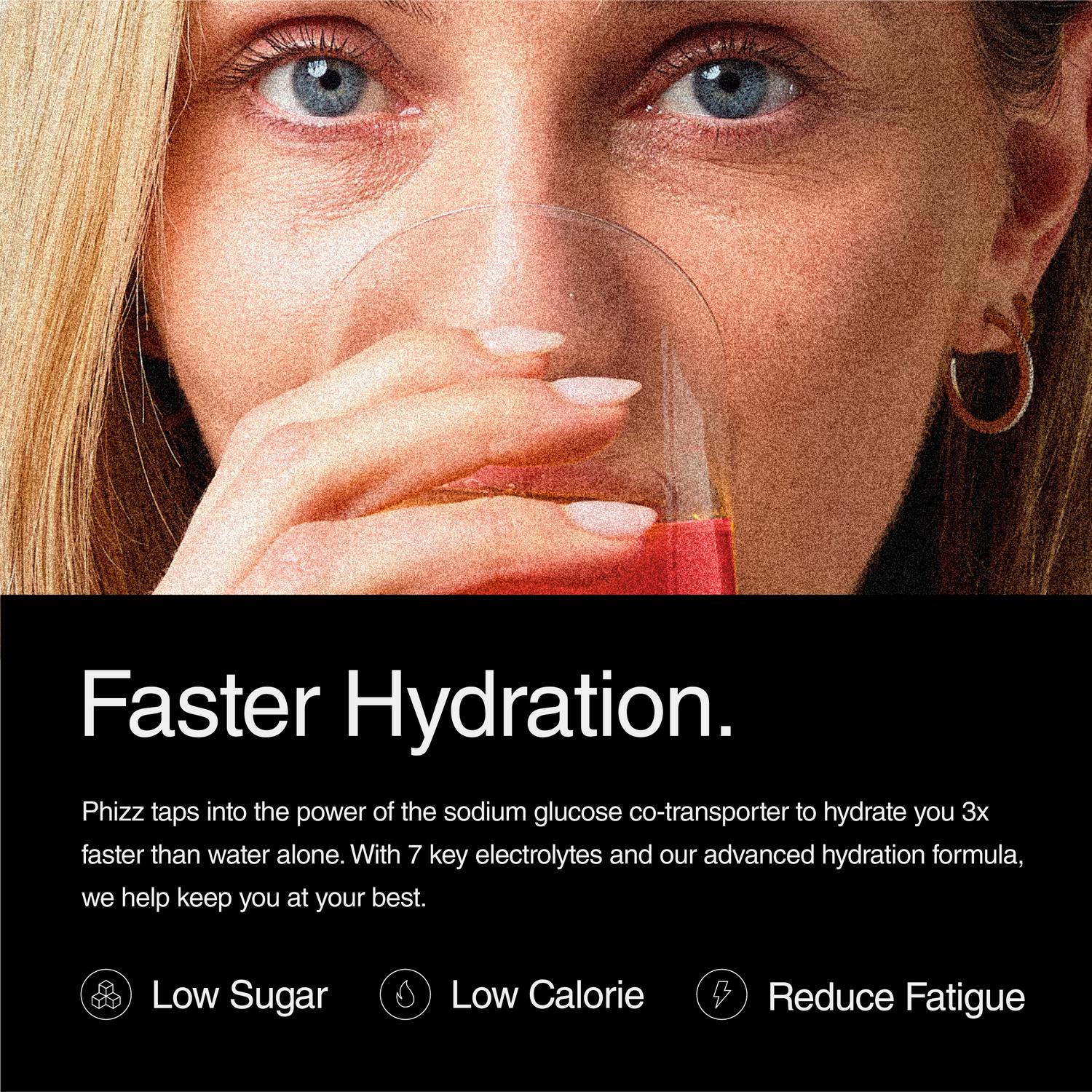 Phizz Energy Electrolyte 75mg Caffeine Cherry 20 Effervescent Tablets