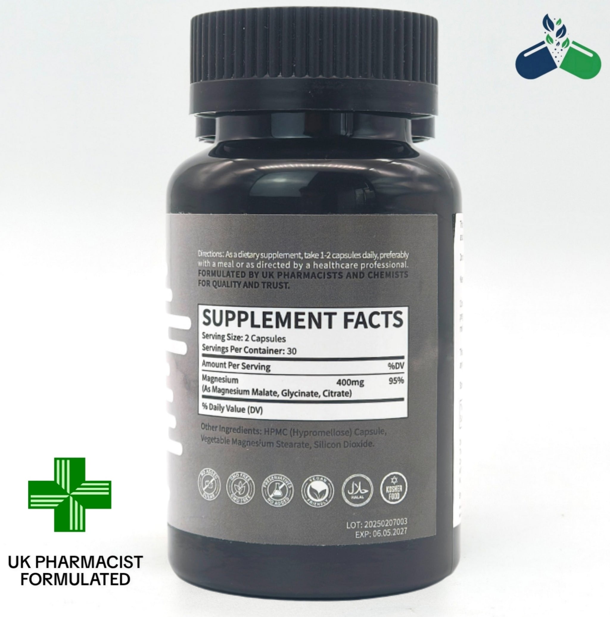 Dr Root Advanced Magnesium Complex | Glycinate Malate Citrate | 60 Capsules