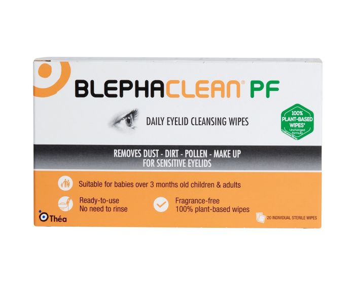 BlephaClean PF Daily Eyelid Cleansing Wipes 20 Sterile Wipes