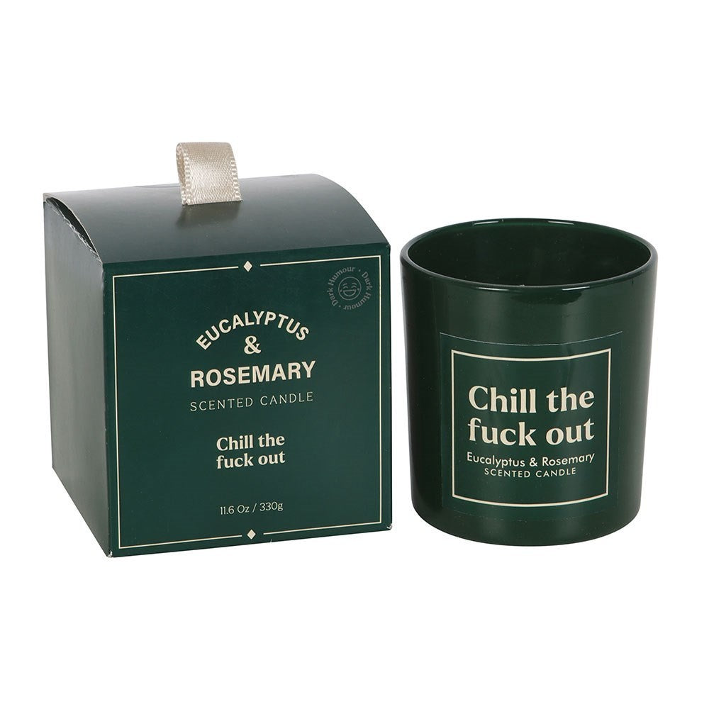 Eucalyptus Rosemary Candle Chill The F Out Funny Gift Relax Aromatherapy