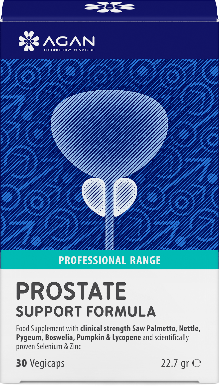 AGAN Prostate Support Tablets Saw Palmetto Pygeum Lycopene Zinc 30 Capsules
