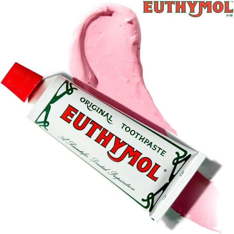 2 Packs x Euthymol Original Toothpaste 75ml Fluoride Free Vintage Mint Fresh Breath