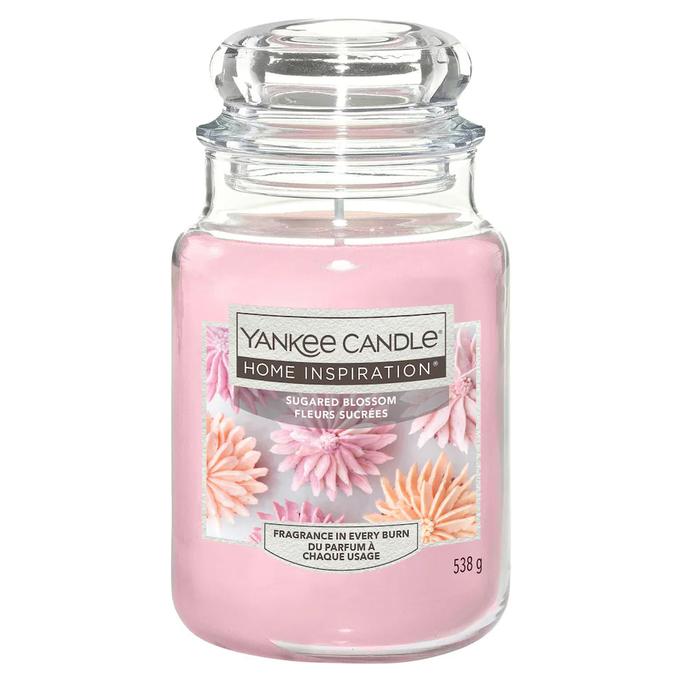 Yankee Candle Sugared Blossom Large Jar Candle 538g Sweet Floral Home Fragrance