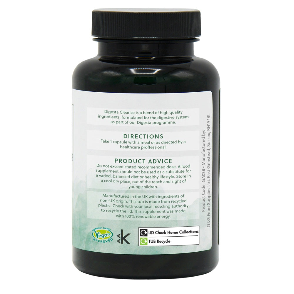 G&G Digesta Cleanse Herbal Gut & Digestive IBS Support Oregano Vegan 120 Capsules