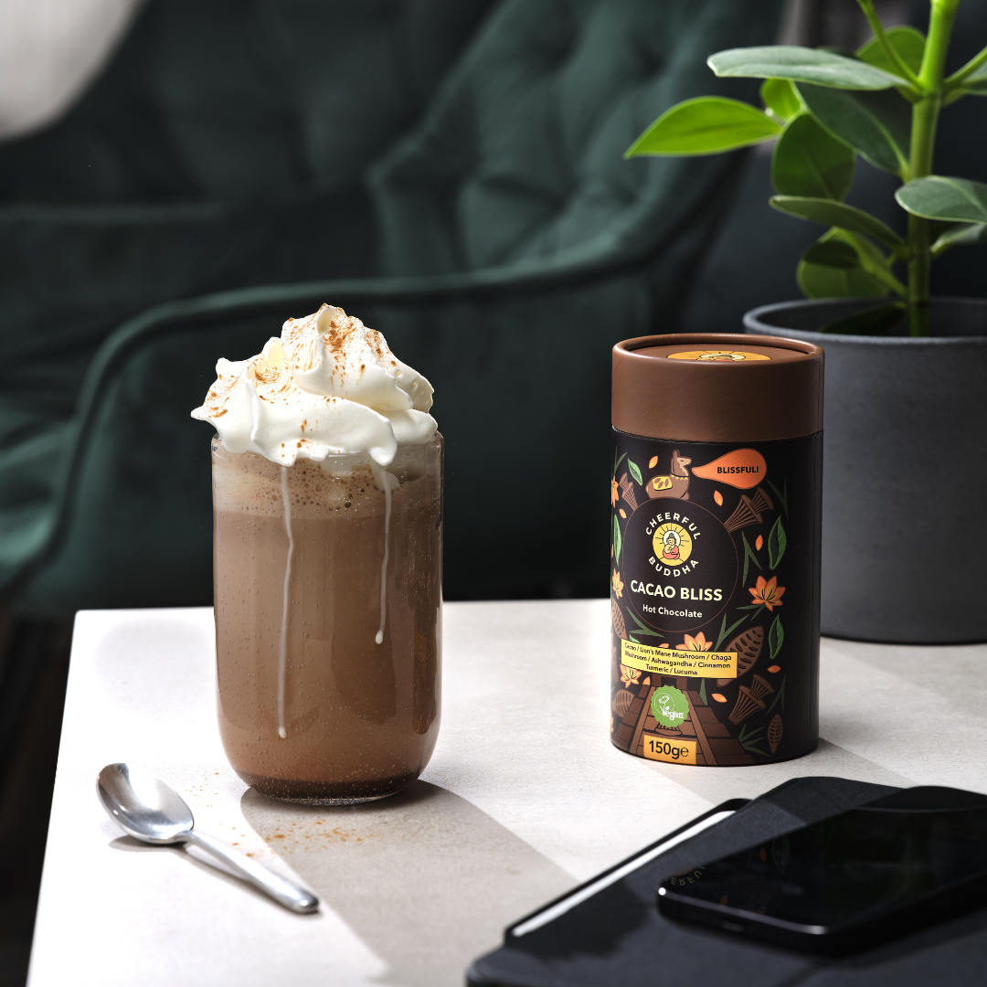 Cheerful Buddha Cacao Bliss Lion's Mane Reishi Hot Chocolate 150g