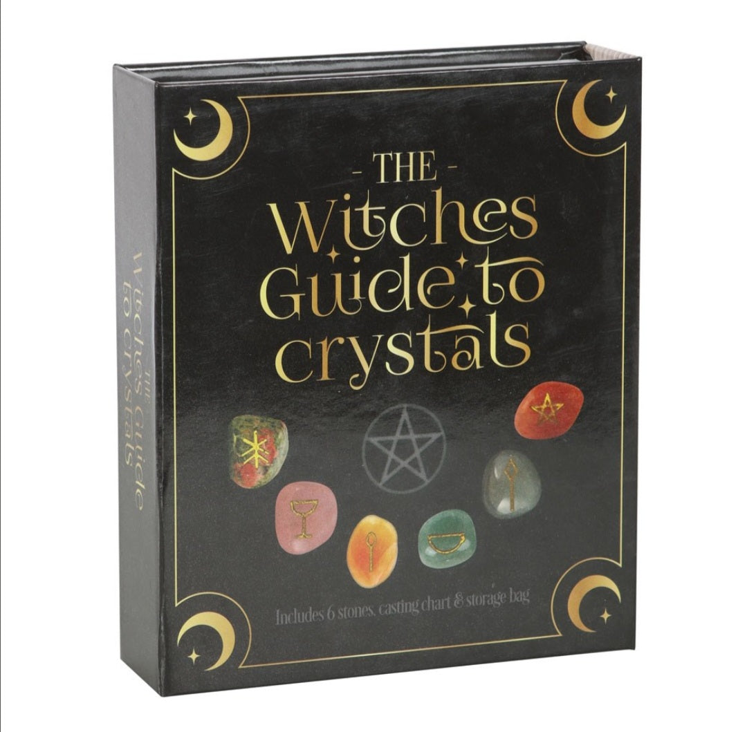 Witches Guide to Crystals Gift Set  6 Divination Tumblestones
