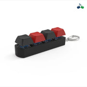 Mechanical Click Fidget Adult Stress Relief Keychain Black White Red