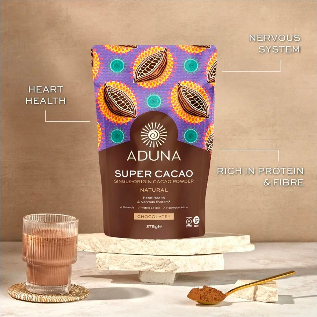 Aduna Super Cacao Powder 275g – Natural Single-Origin, Heart & Nerve Support