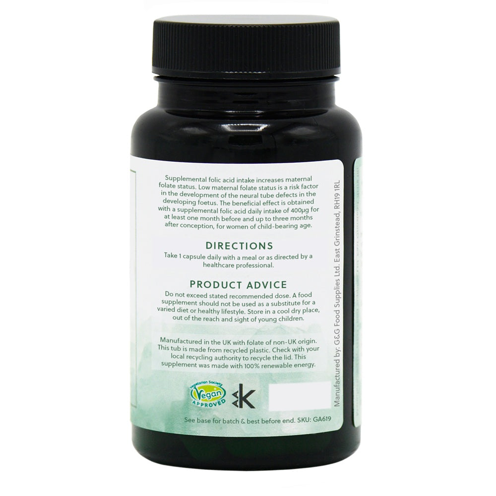 G&G Folic Acid (L-5-MTHF) - 120 Vegan Capsules